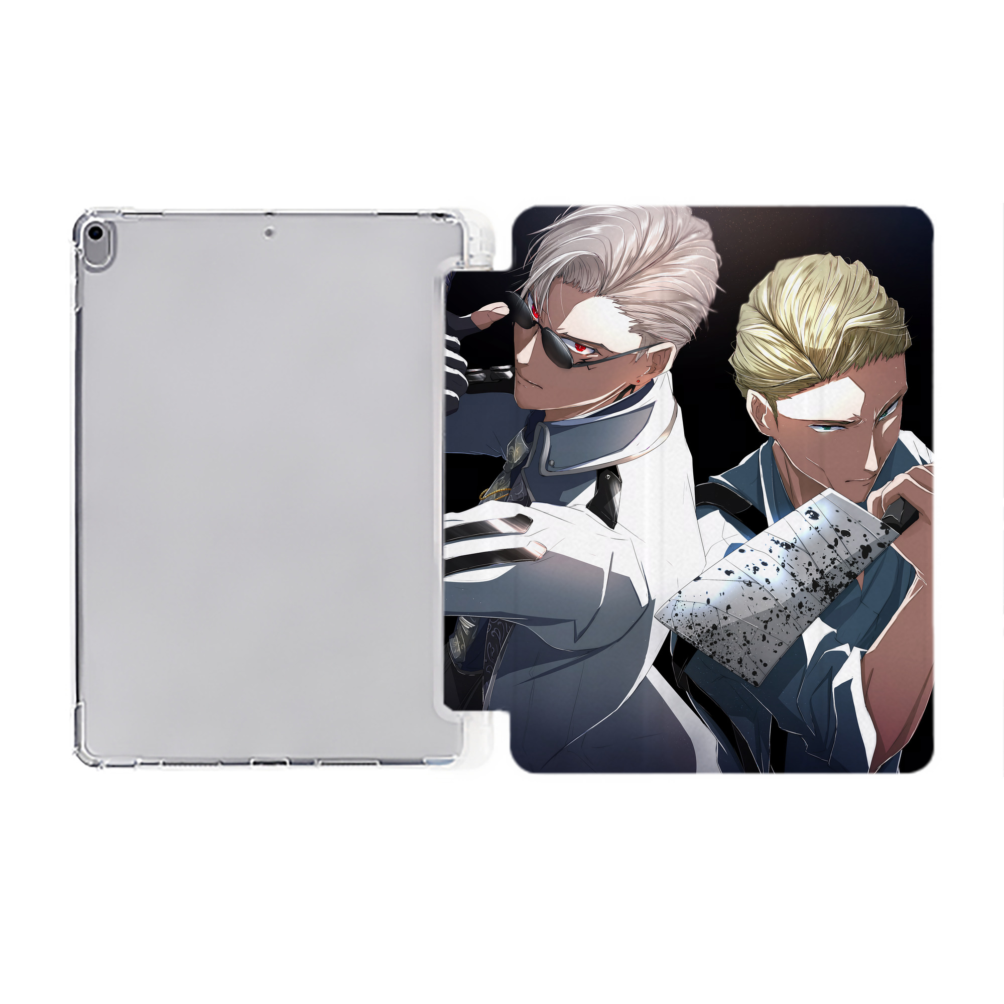 （画像用） 呪術廻戦 Jujutsu Kaisen IPad ケース ペン収納付き 三つ折りスタンド PUレザー×シリコン 対応機種9.5/10.5/10.9インチ